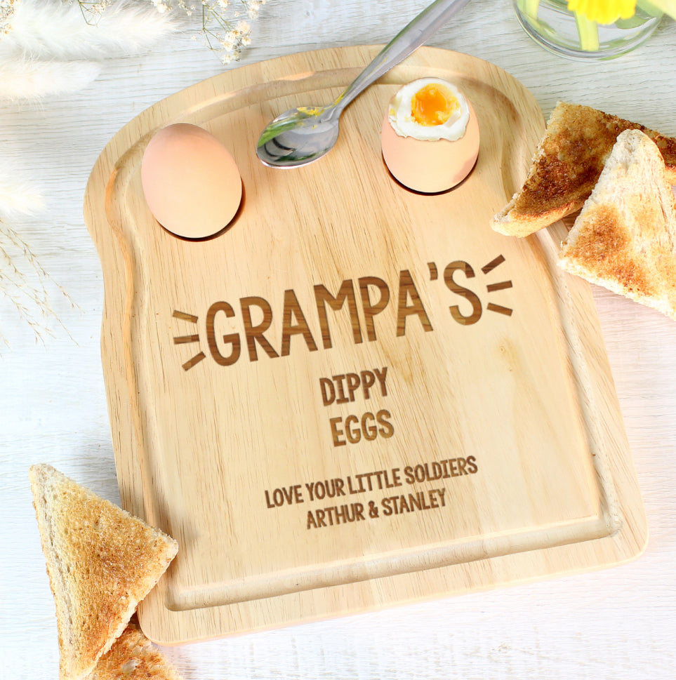 Personalised Free Text Egg & Toast Board