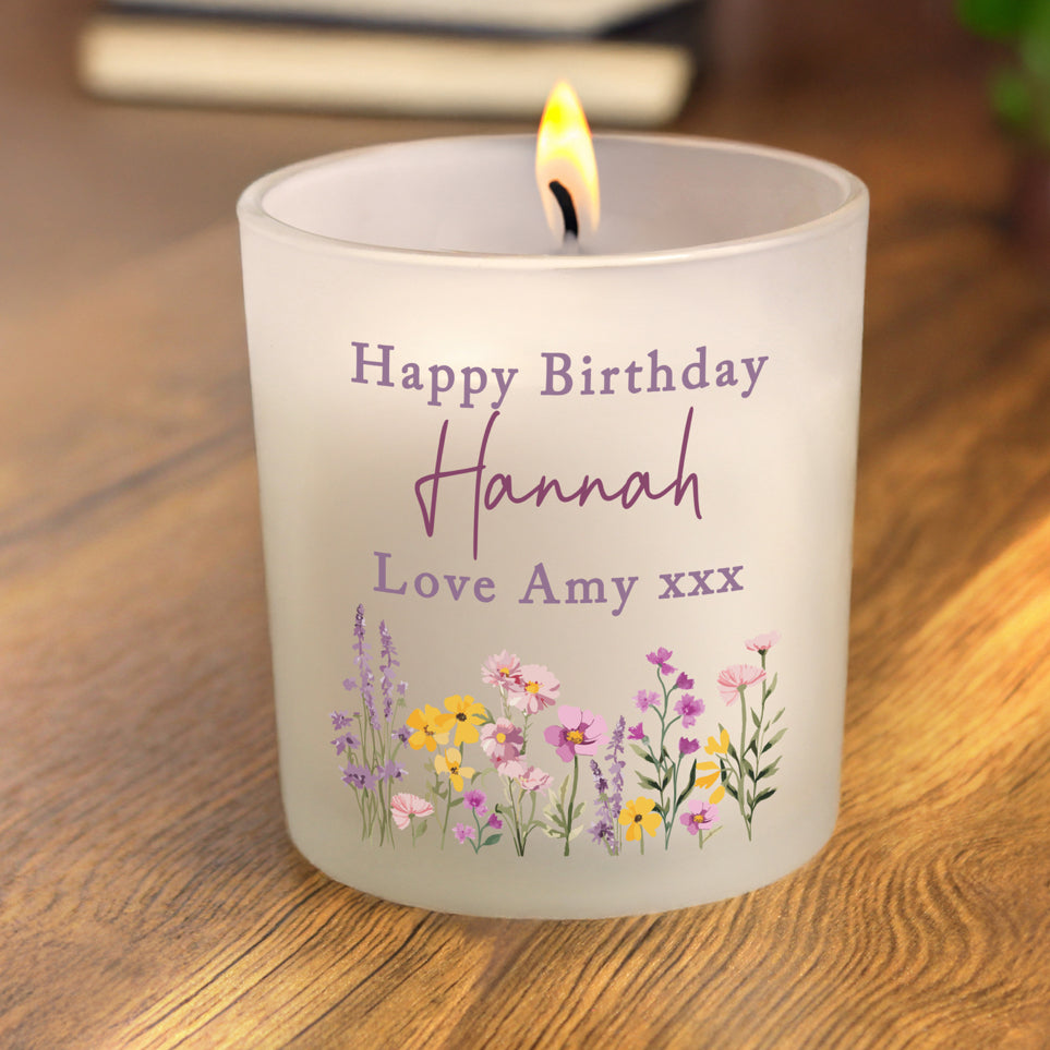 Personalised Wild Flower Jar Candle
