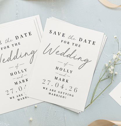 Personalised Set of 36 Wedding Save the Dates