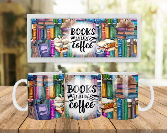 Books and Coffee Mug
