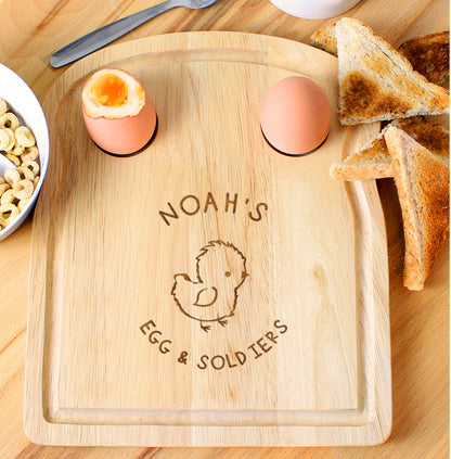Personalised Chick Egg & Toast Board