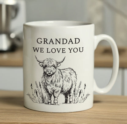 Personalised Black Highland Cow Mug