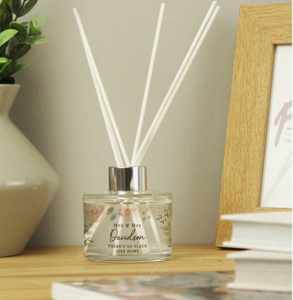 Personalised Floral Watercolour Reed Diffuser