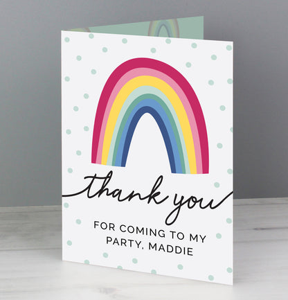 Personalised Rainbow Thank You Card