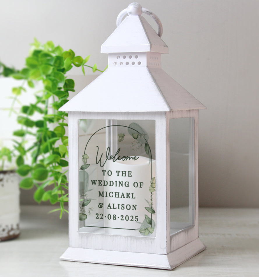 Personalised Botanical Wedding Lantern