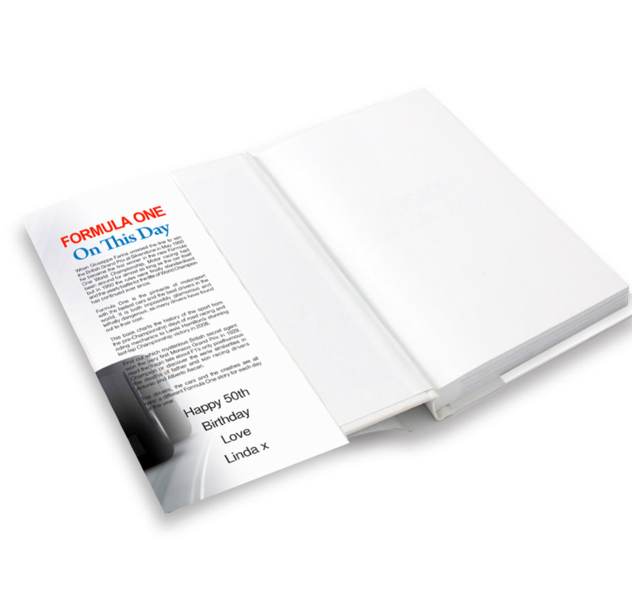 Personalised Formula 1 On This Day Book