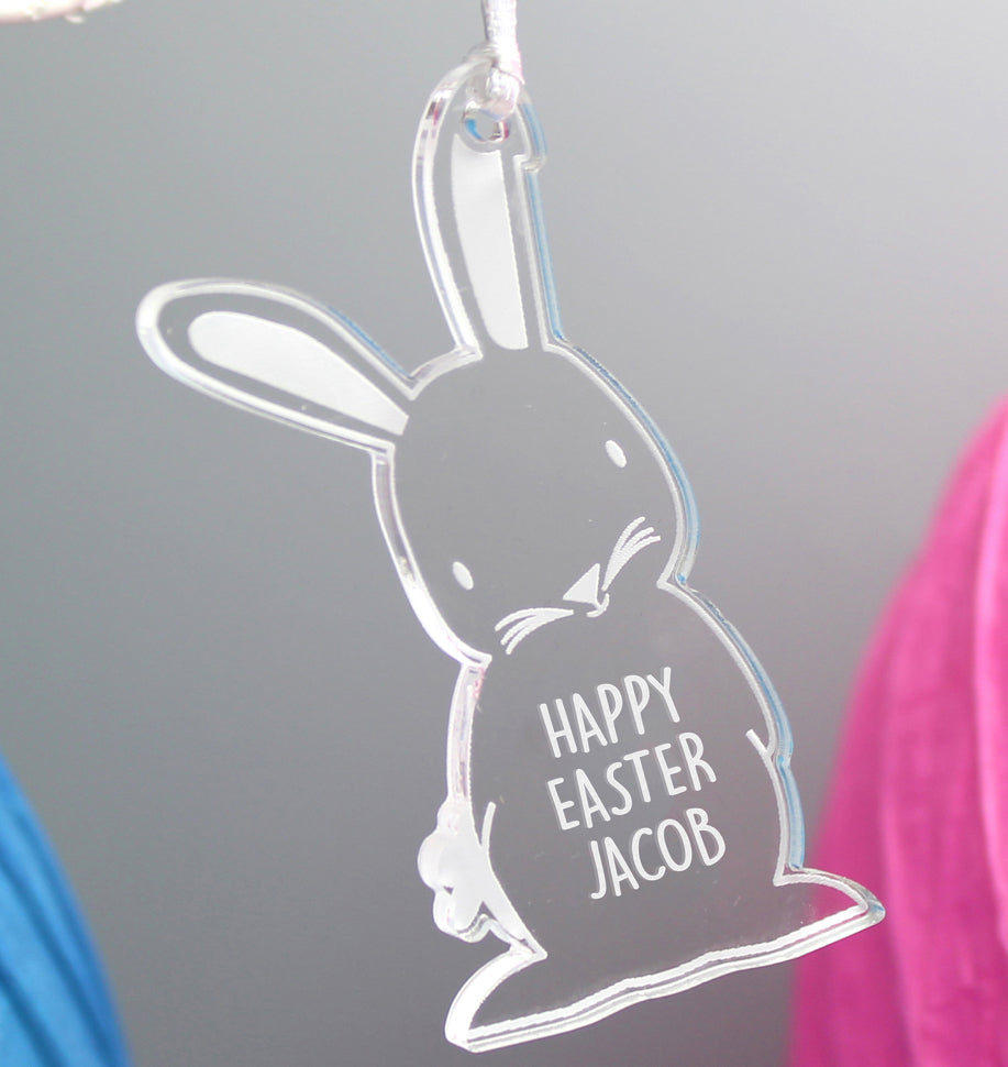 Personalised Acrylic Easter Bunny Decoration