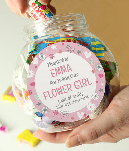 Personalised Flower Girl Sweet Jar