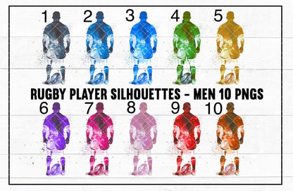 Rugby Player Silhouette Cushion Male and Female Players