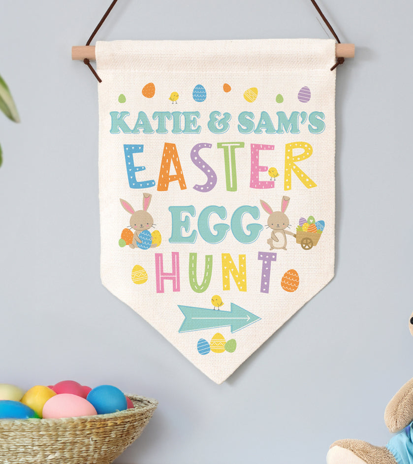 Personalised Easter Egg Hunt Hanging Sign