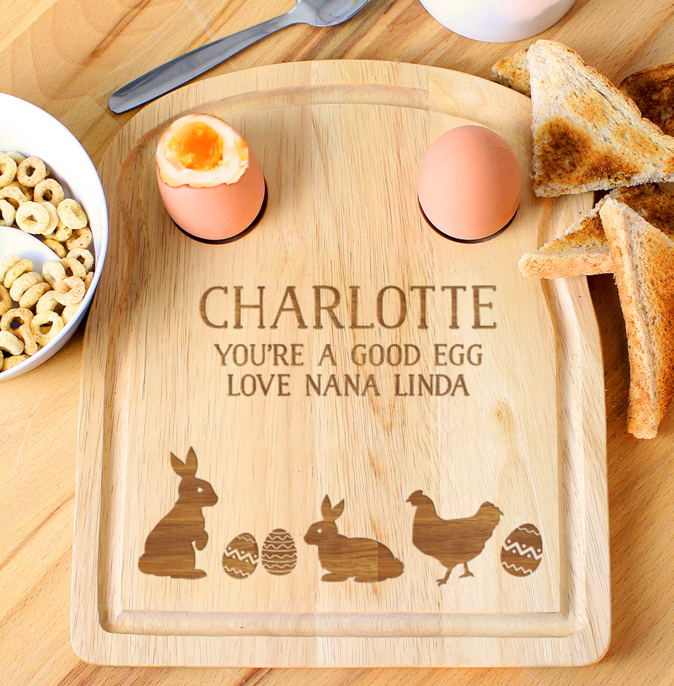 Personalised Spring Egg & Toast Board