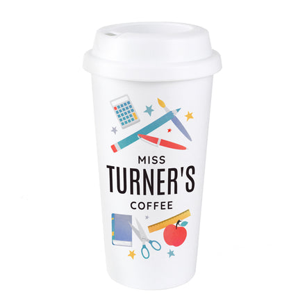 Personalised Teachers Insulated Reusable Eco Travel Cup