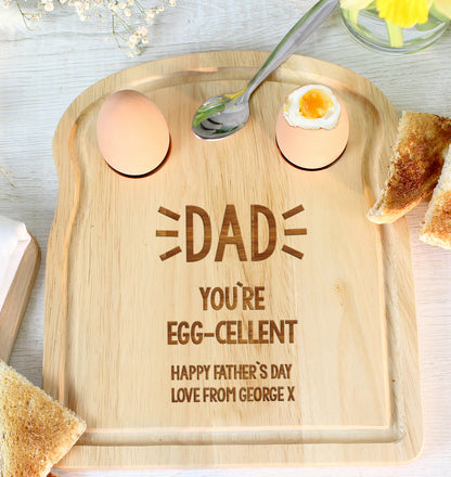 Personalised Free Text Egg & Toast Board