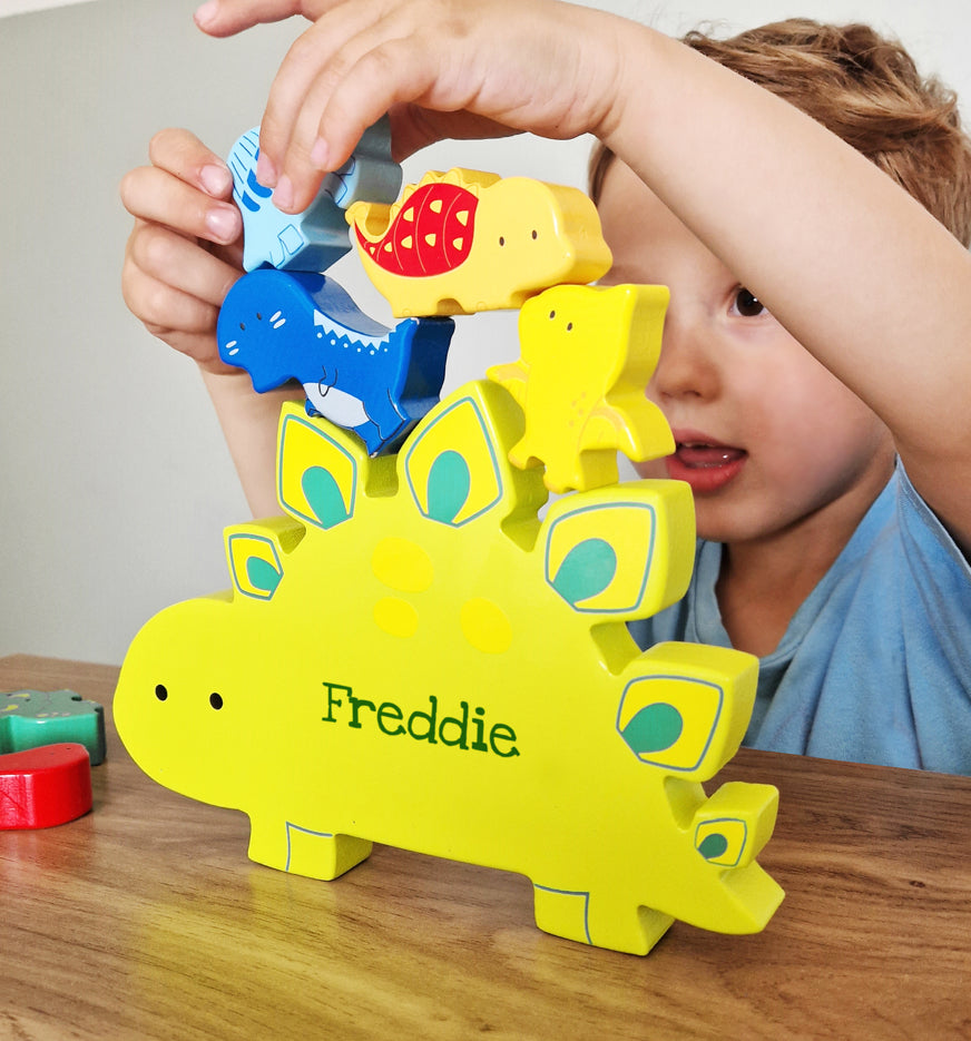 Personalised Dinosaur Book & Stacking Toy