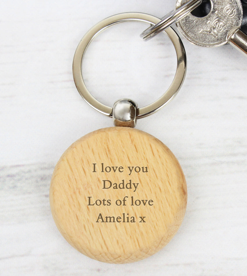 Personalised Wooden Keyring