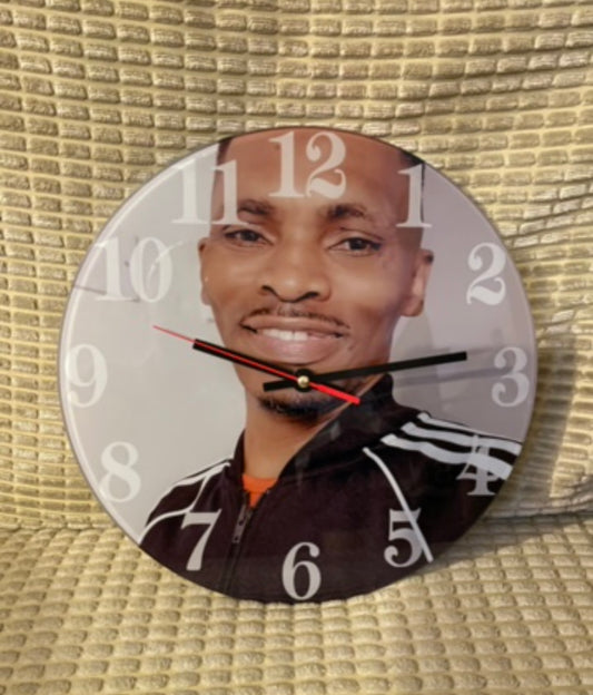 30cm Glass Photo Clock