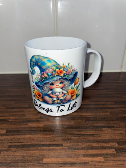 Personalised Easter Gonk Hot Chocolate Unbreakable Plastic Mug