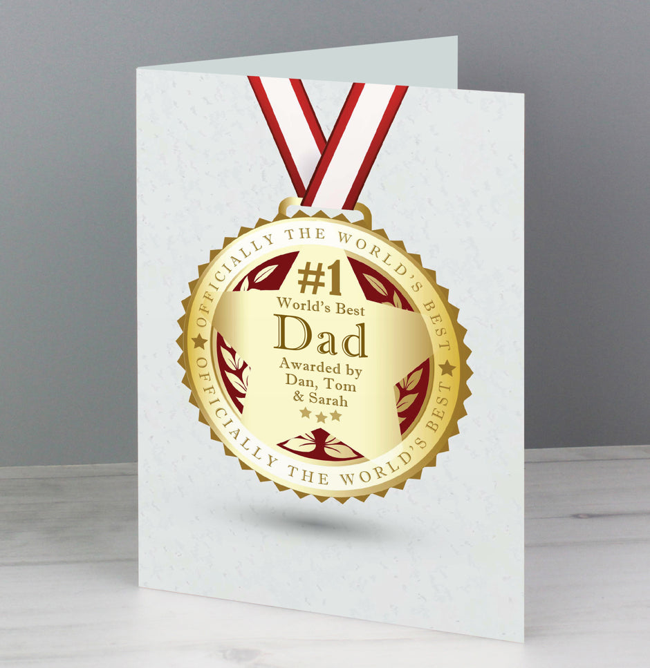 Personalised Number 1 Medal Card