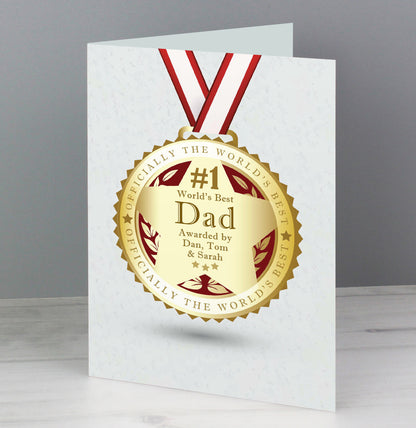 Personalised Number 1 Medal Card