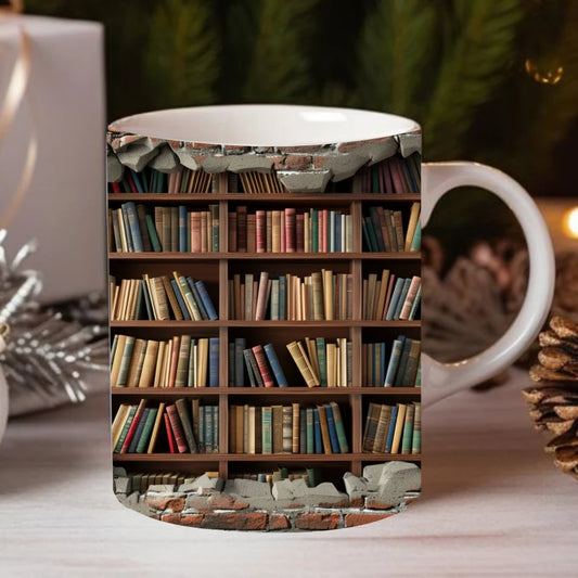 3D Book Shelf Mug