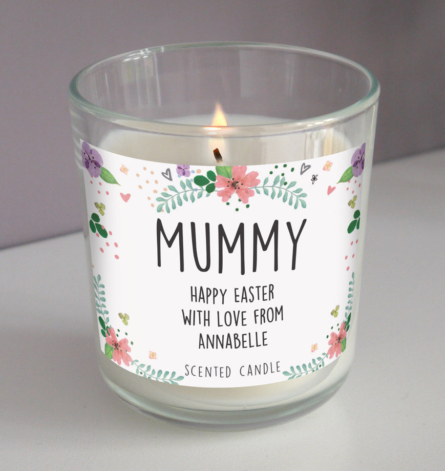 Personalised Floral Scented Jar Candle