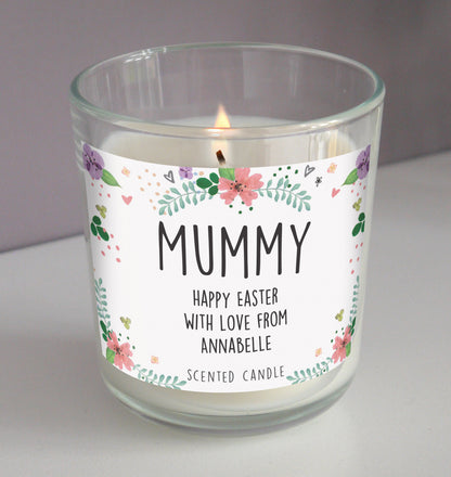 Personalised Floral Scented Jar Candle