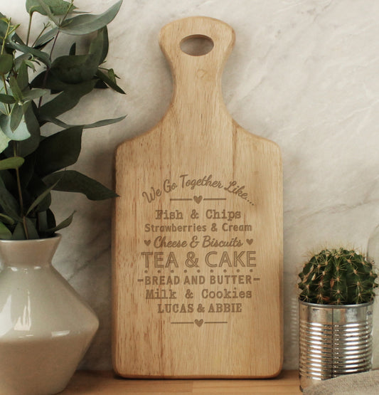 Personalised We Go Together Wooden Paddle Board