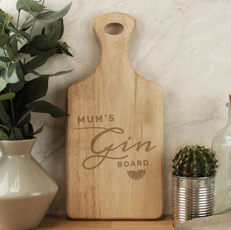 Personalised Gin Wooden Paddle Board
