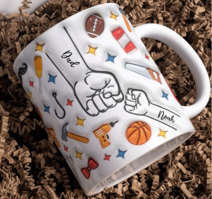 Personalised Fist Bump Mug
