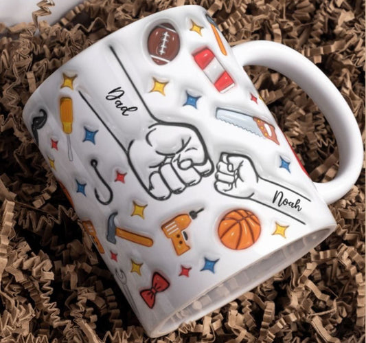 Personalised Fist Bump Mug