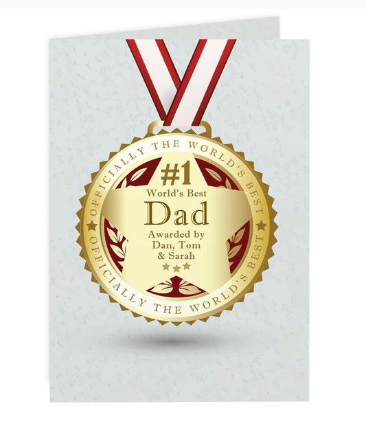 Personalised Number 1 Medal Card