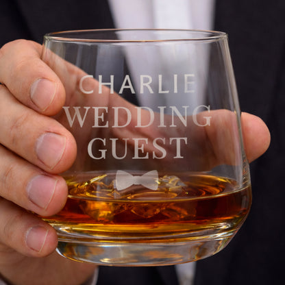 Personalised Wedding Whisky Glass