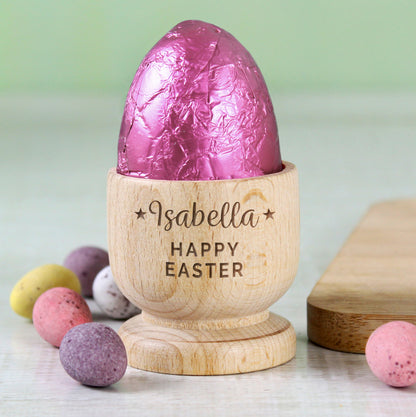 Personalised Stars Wooden Egg Cup