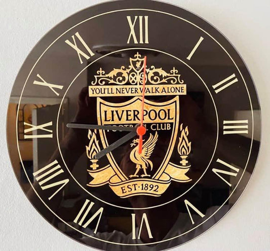 30cm Glass Liverpool Clock