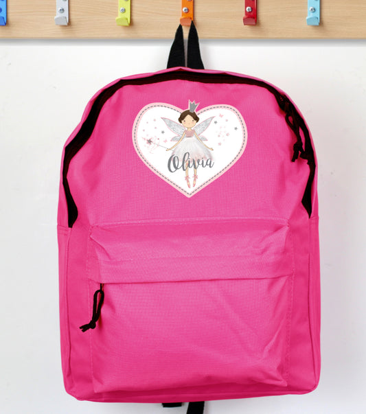 Personalised Fairy Princess Pink Backpack