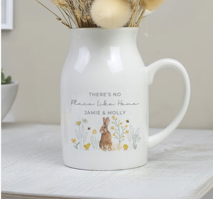Personalised Spring Bunny Jug Vase
