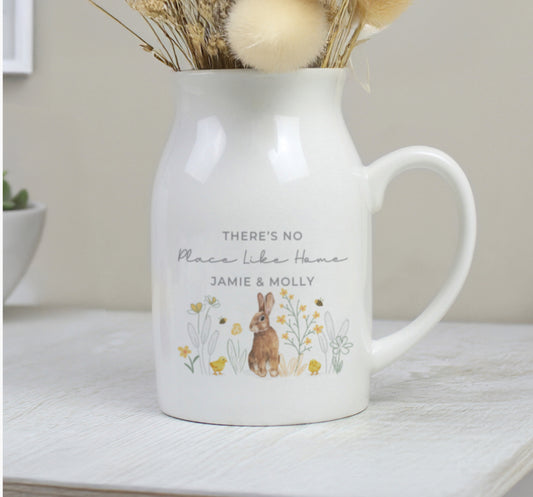 Personalised Spring Bunny Jug Vase