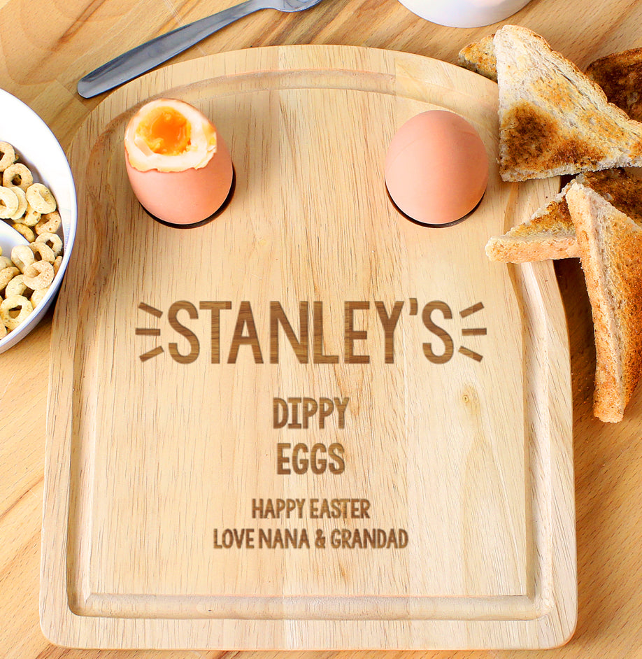 Personalised Free Text Egg & Toast Board