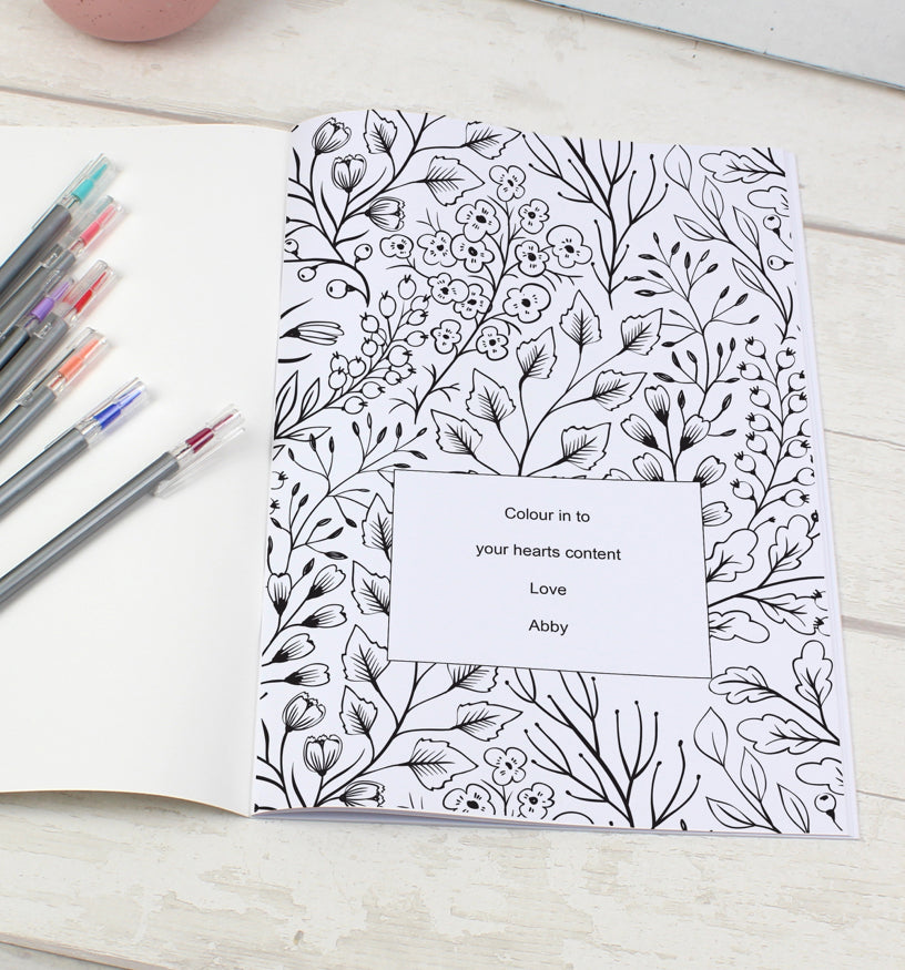 Personalised Botanical Colouring Book