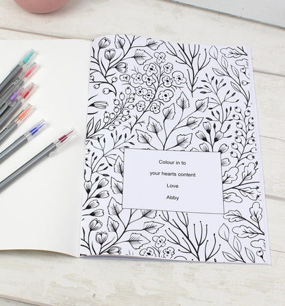 Personalised Botanical Colouring Book