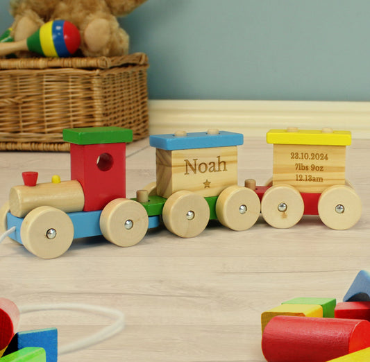Personalised Wooden Toy Train