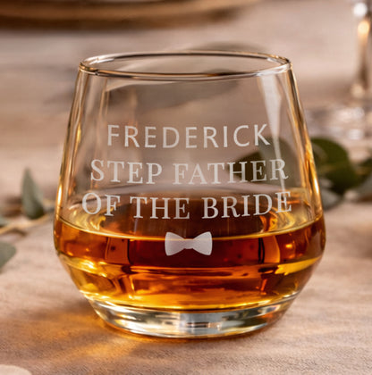 Personalised Wedding Whisky Glass
