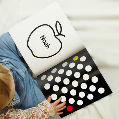 Personalised High Contrast Black and White Baby Book