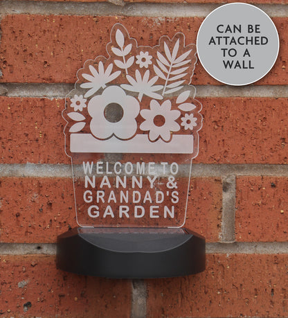 Personalised Plant Pot Outdoor Solar Light