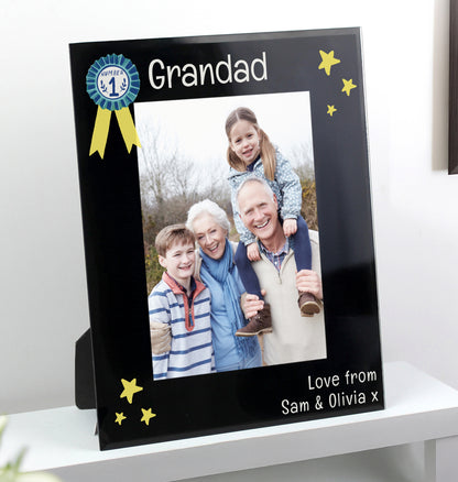 Personalised No.1 Black Glass 5x7 Frame