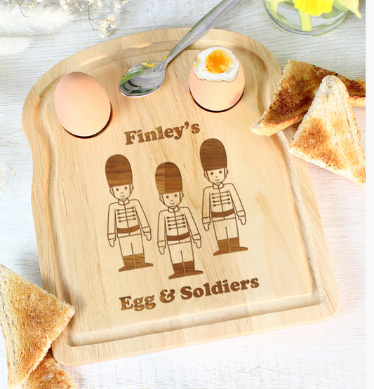 Personalised Soldiers Egg & Toast Board