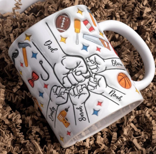 Personalised Fist Bump Mug