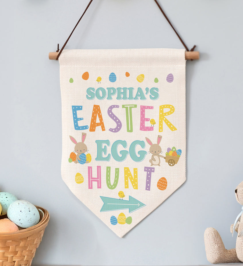 Personalised Easter Egg Hunt Hanging Sign
