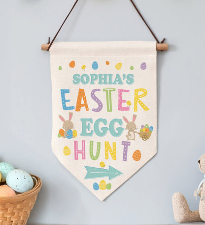 Personalised Easter Egg Hunt Hanging Sign
