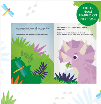Personalised Dinosaur Adventure Story Book